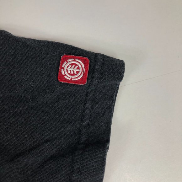 Vintage Element Skateboards Shirt Men's Small Black Faded Cursive Spell Out Logo - Picture 5 of 10